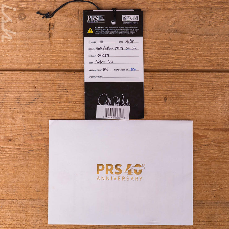 PRS 40th Anniversary Custom 24-08 Semi-Hollow Faded Whale Blue Smokeburst