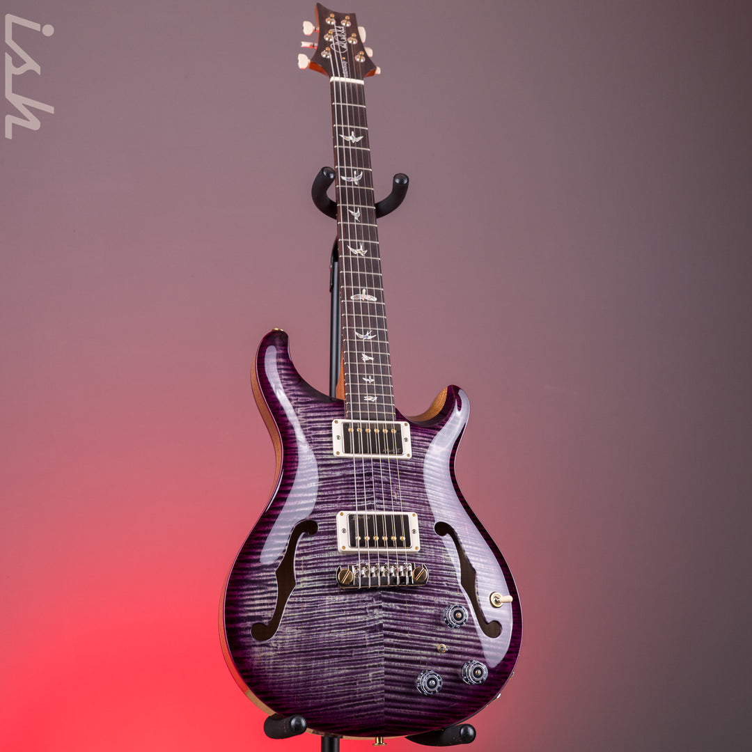 PRS Hollowbody II Piezo 10-Top Faded Purple Wrap Smokeburst w/ Natural Sides