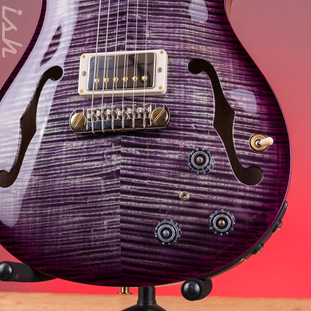 PRS Hollowbody II Piezo 10-Top Faded Purple Wrap Smokeburst w/ Natural Sides