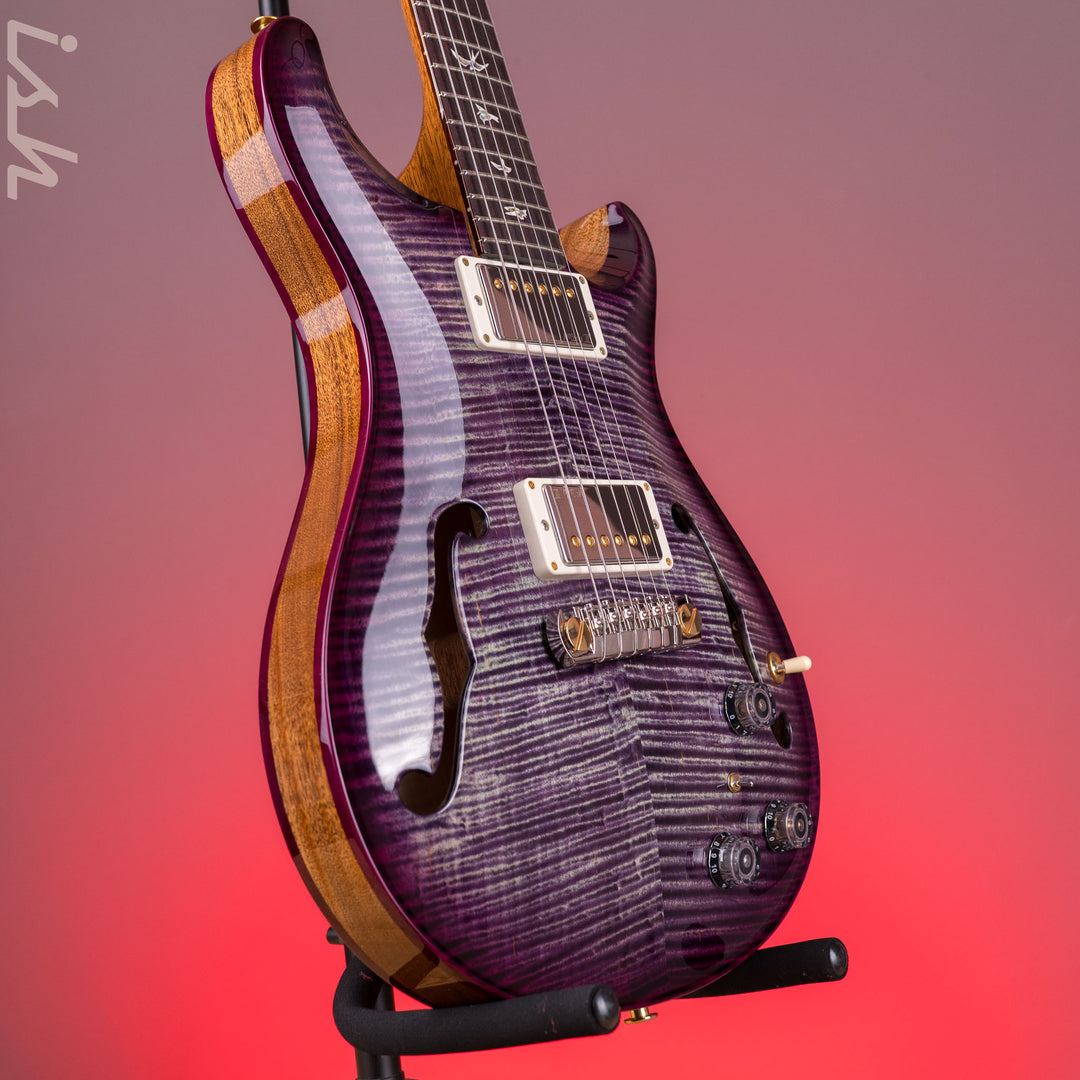 PRS Hollowbody II Piezo 10-Top Faded Purple Wrap Smokeburst w/ Natural Sides