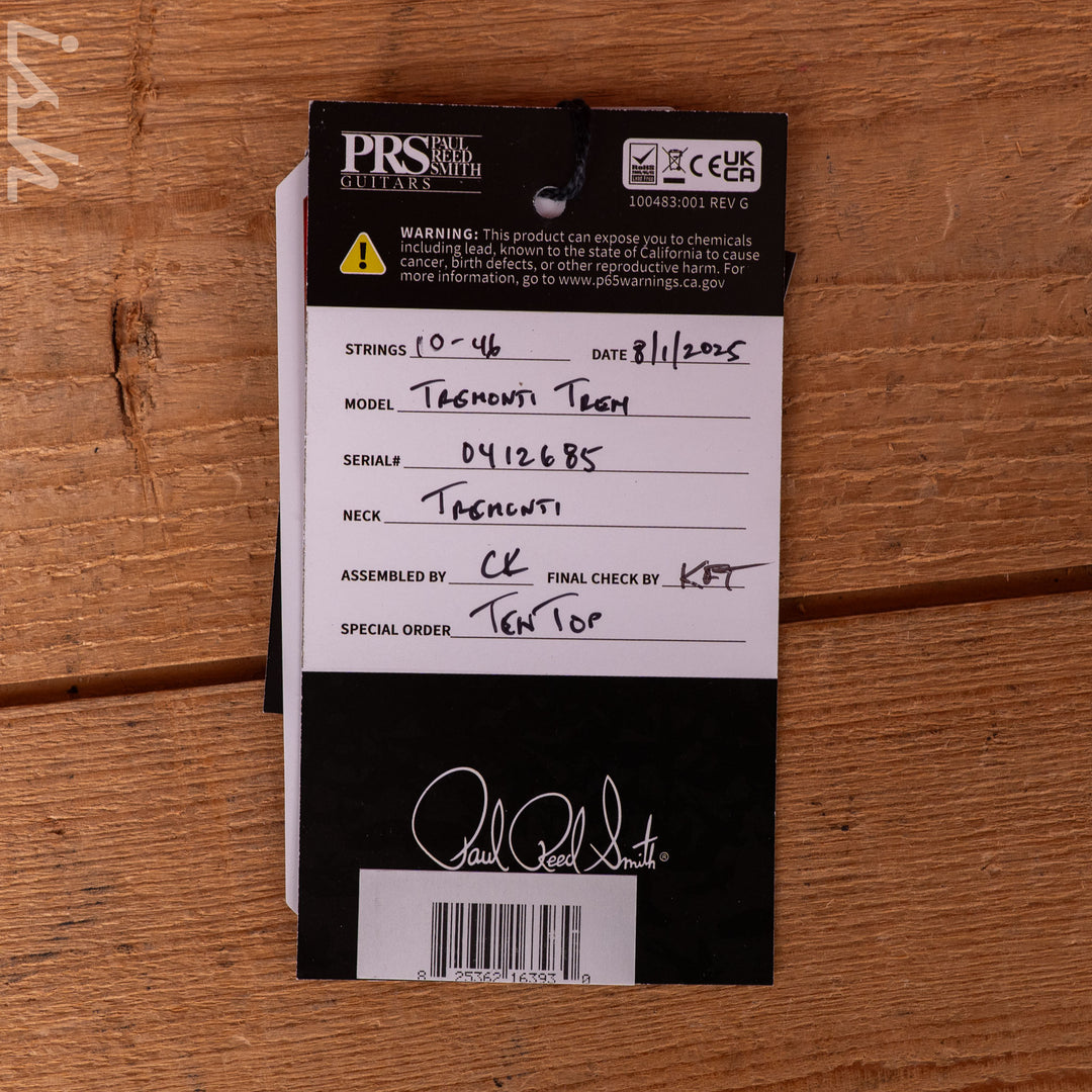PRS Tremonti 10-Top Charcoal Purple Burst (Natural Binding)