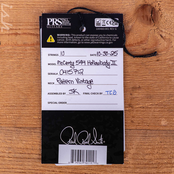 PRS McCarty 594 Hollowbody II Fire Fade