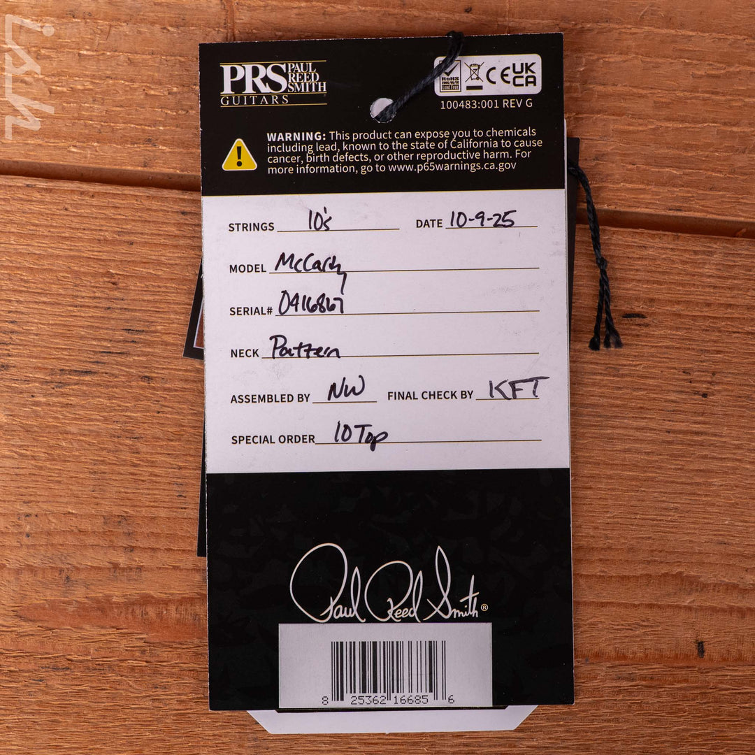 PRS McCarty 10-Top Charcoal
