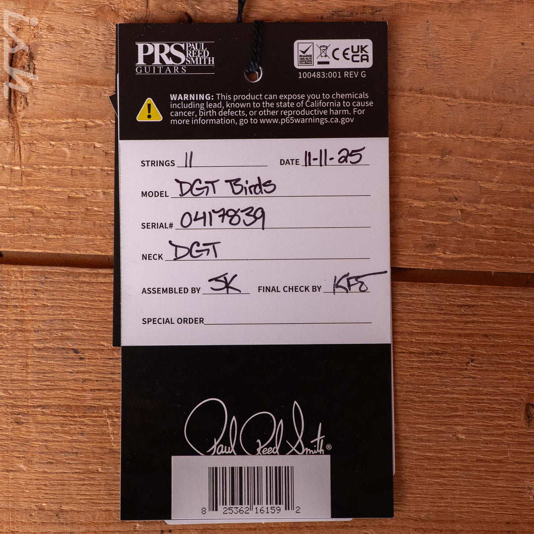 PRS DGT Birds Custom Finish Blue Demo
