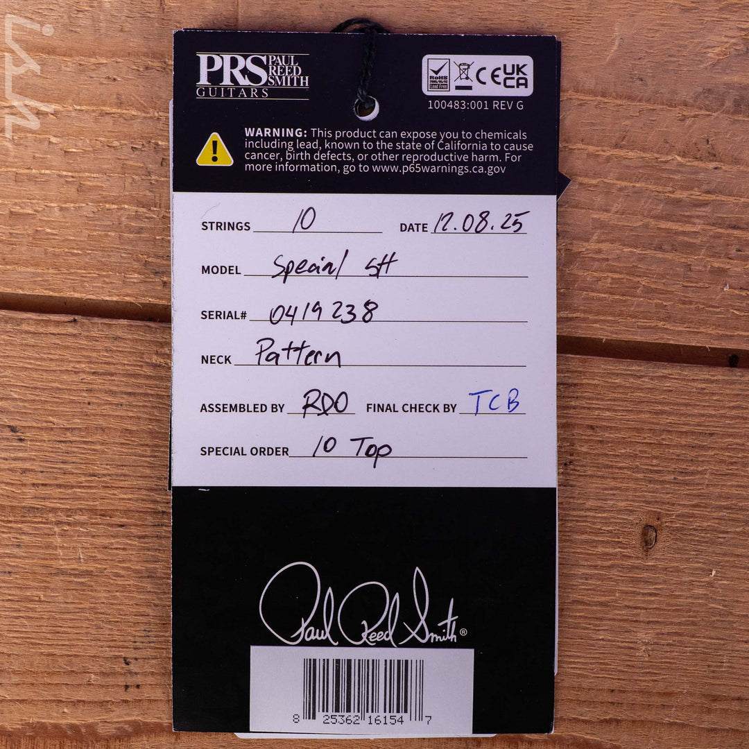 PRS Special Semi-Hollow 10-Top Natural Smokeburst Custom Color