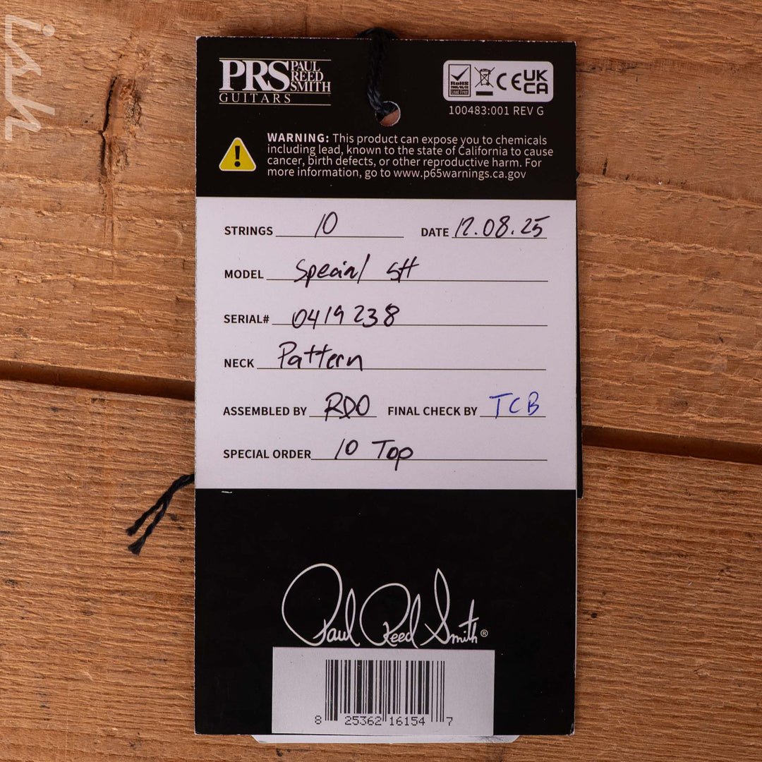 PRS Special Semi-Hollow 10-Top Natural Smokeburst Custom Color