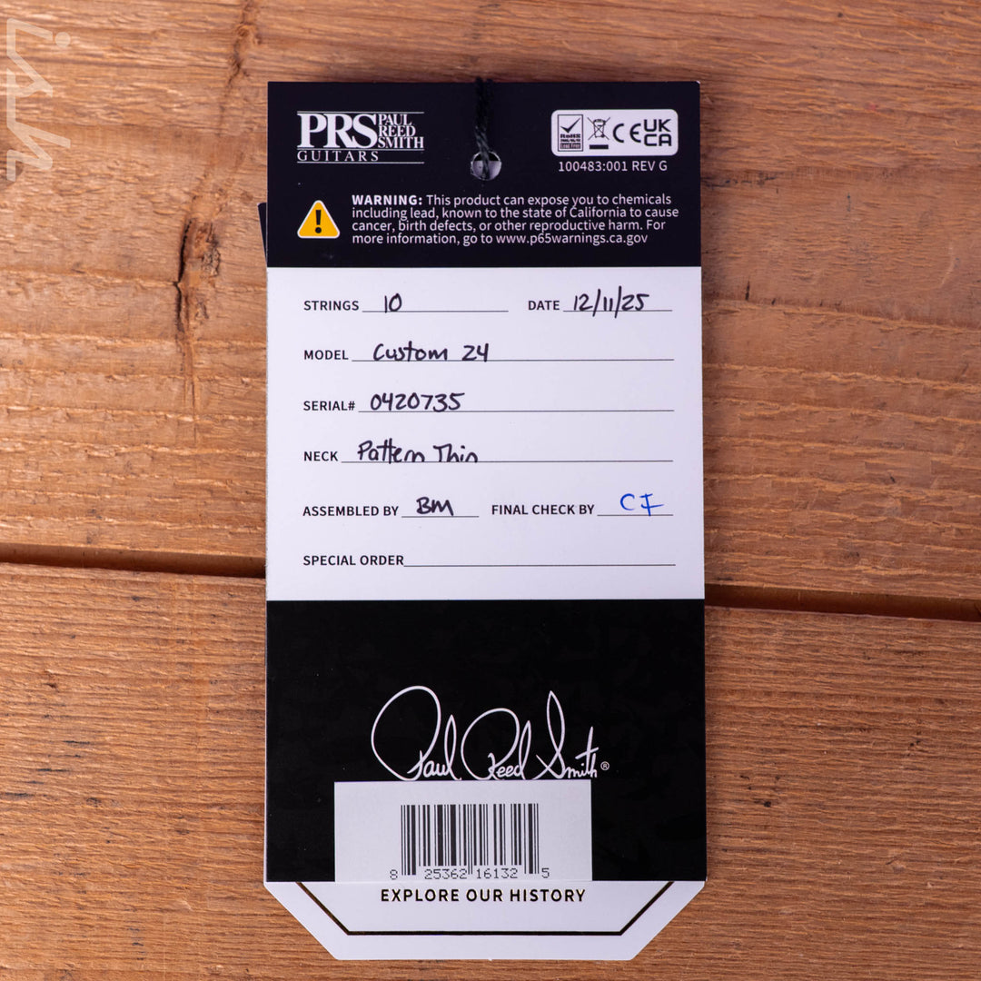 PRS Custom 24 Custom Color Charcoal Teal Microburst