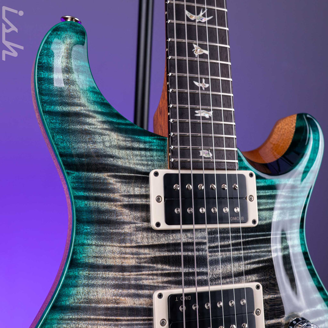 PRS Custom 24 Custom Color Charcoal Teal Microburst