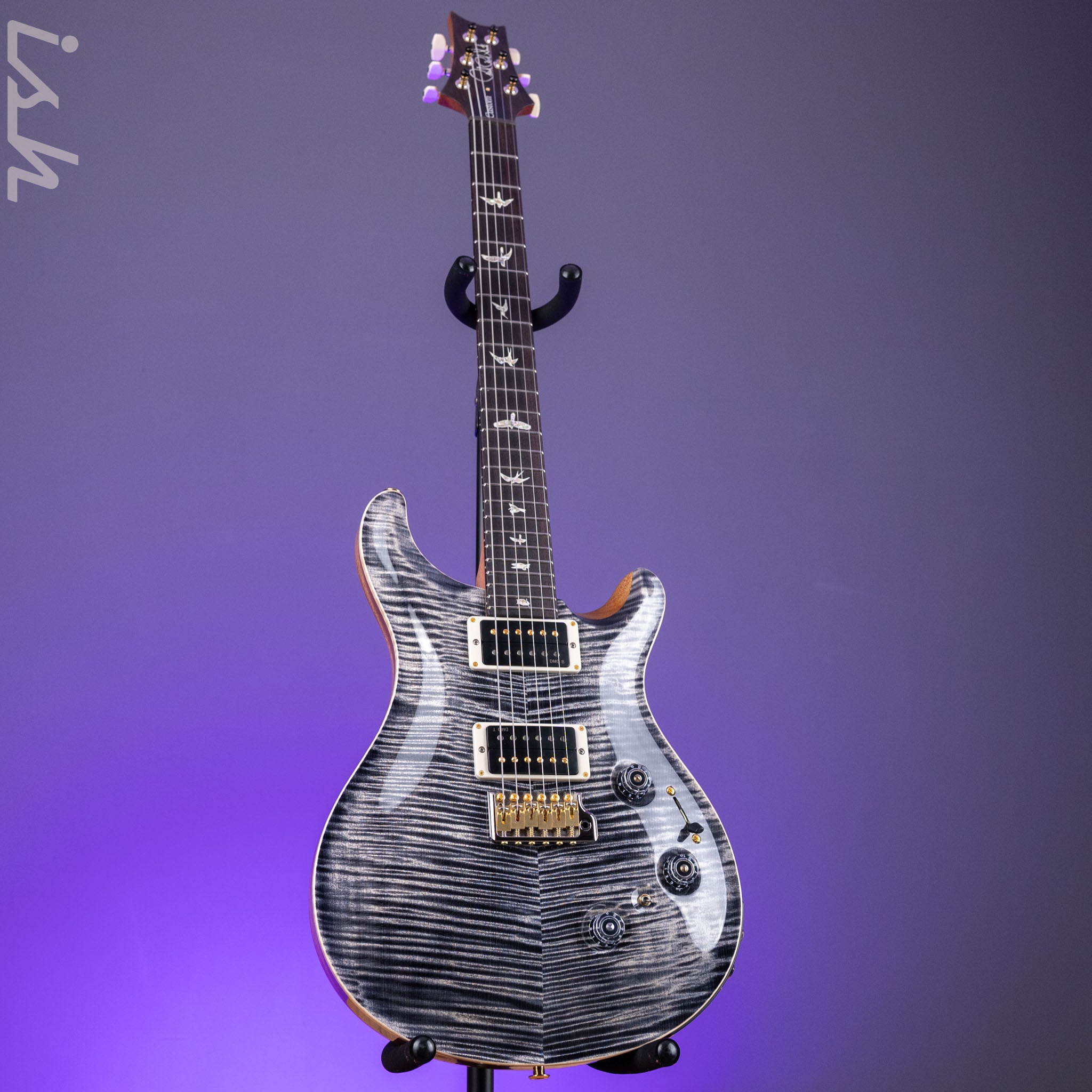 PRS Custom 24 Piezo 10-Top Charcoal – Ish Guitars