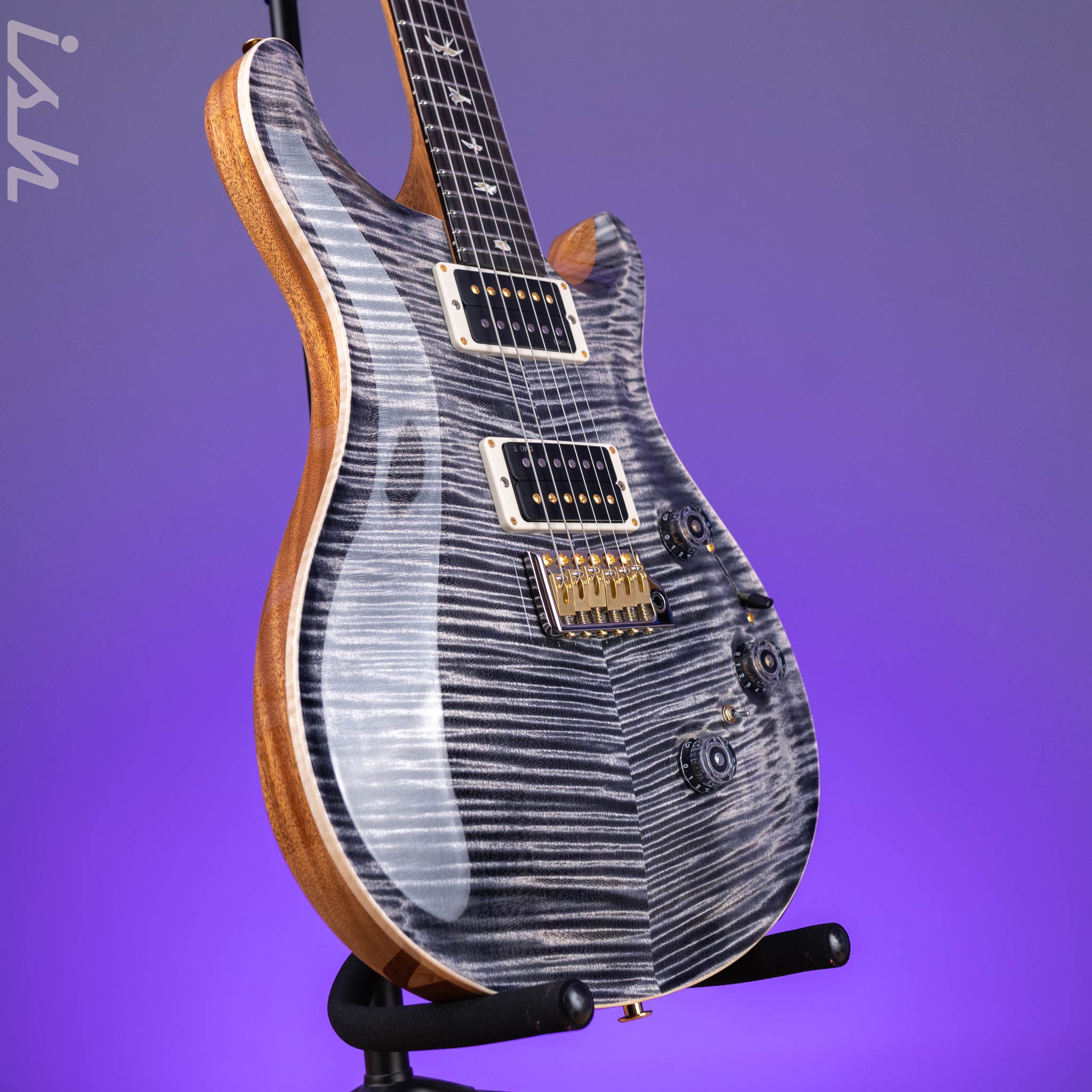PRS Custom 24 Piezo 10-Top Charcoal – Ish Guitars