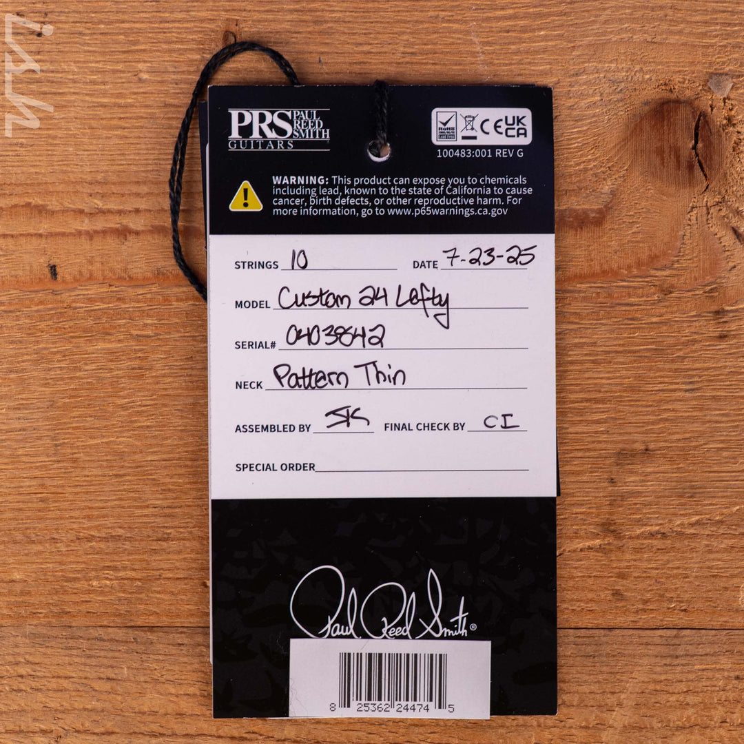PRS Wood Library Custom 24 Lefty 10-Top Cherry Sunburst