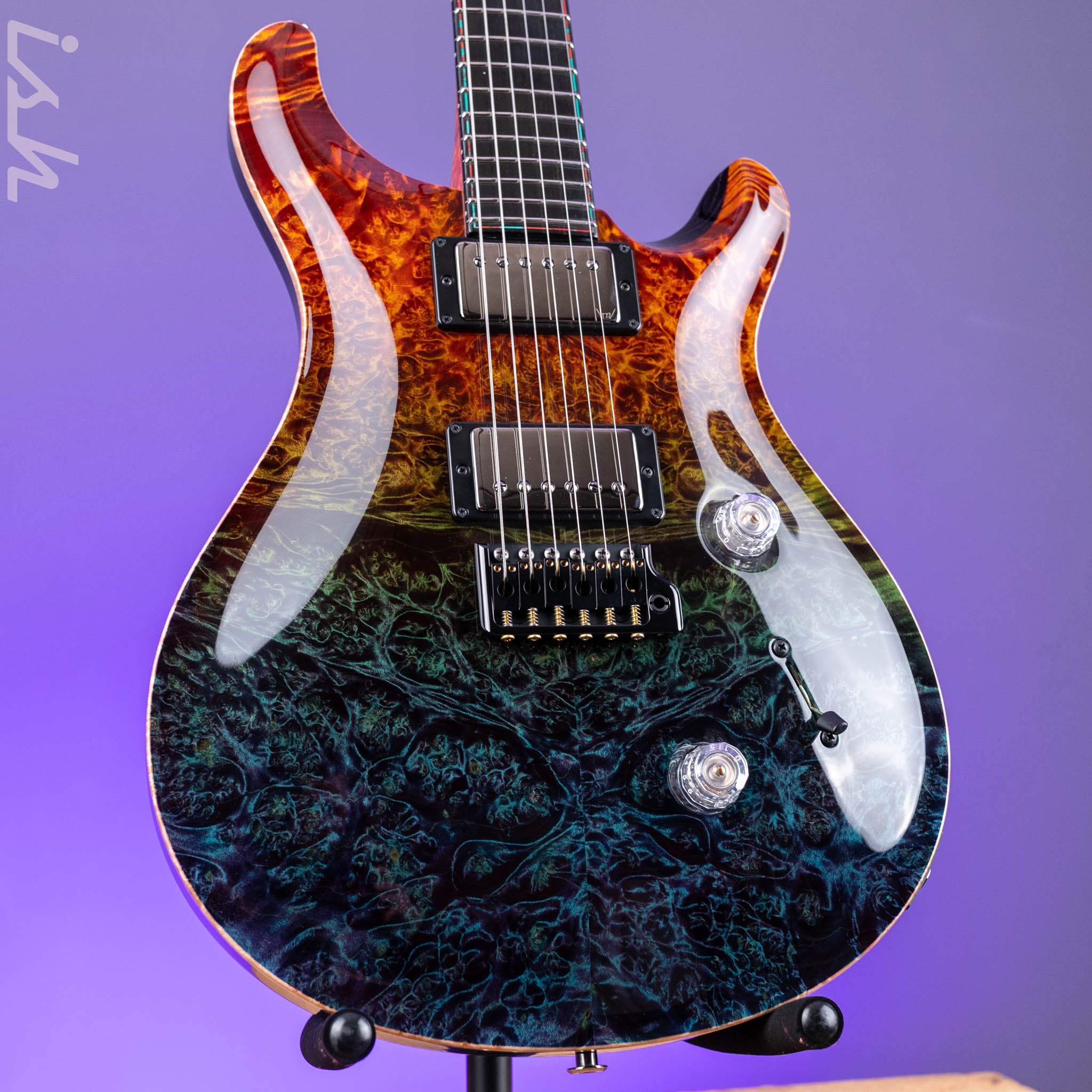 PRS Private Stock Custom 24 Maple Burl Zombie Fade – Ish Guitars