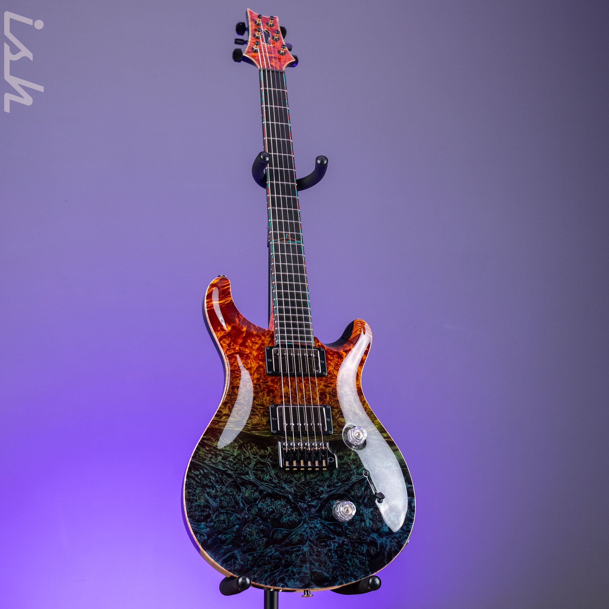 PRS Private Stock Custom 24 Maple Burl Zombie Fade – Ish Guitars