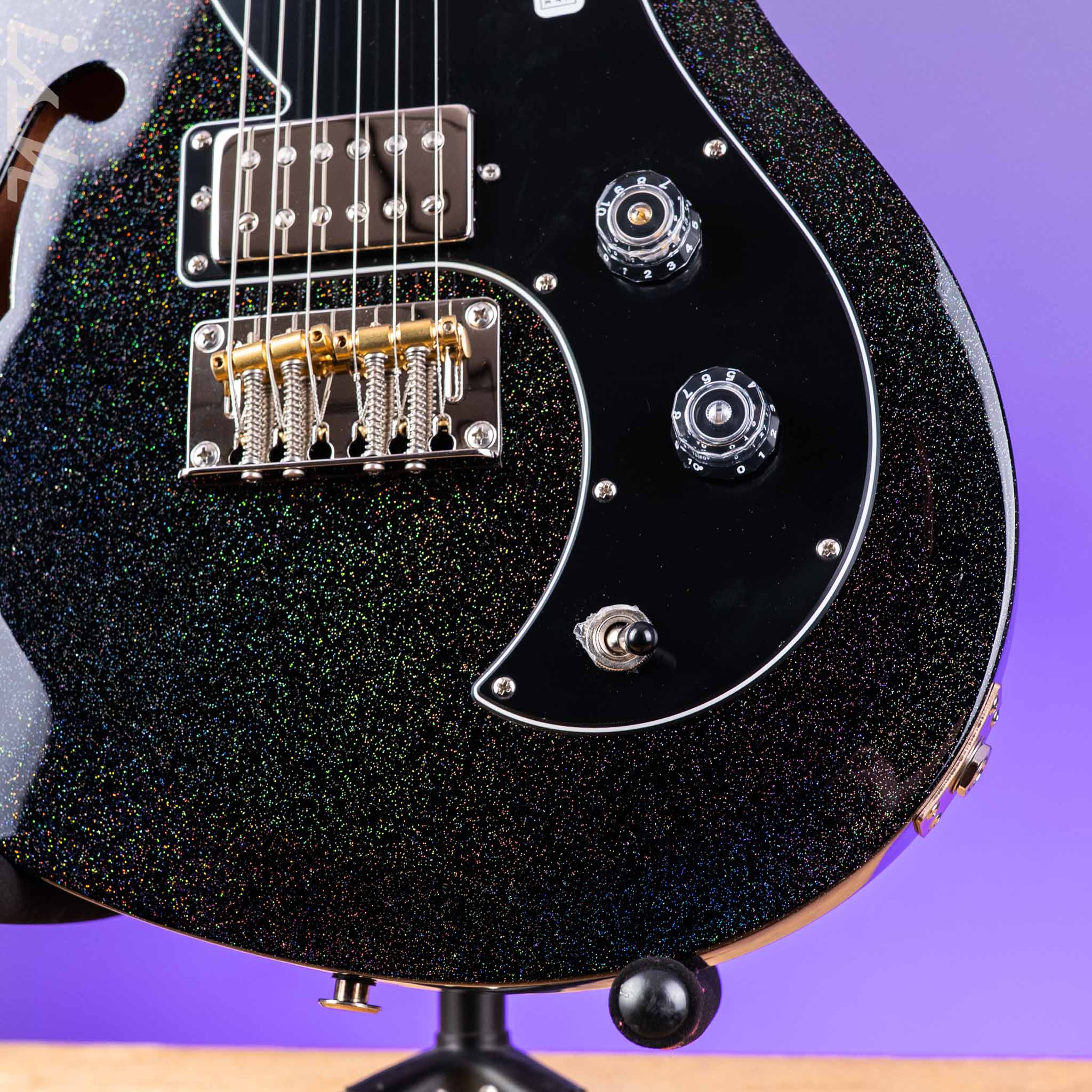 PRS S2 Vela Semi-Hollow Reclaimed Black Rainbow Holoflake Limited