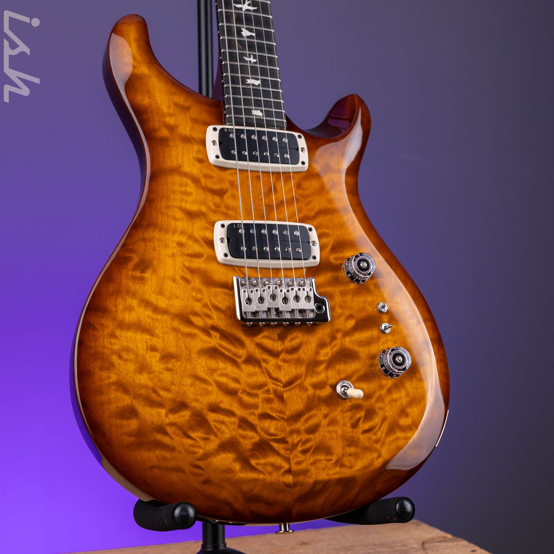 PRS S2 Custom 24-08 Quilt Amber Sunburst Ebony Fretboard
