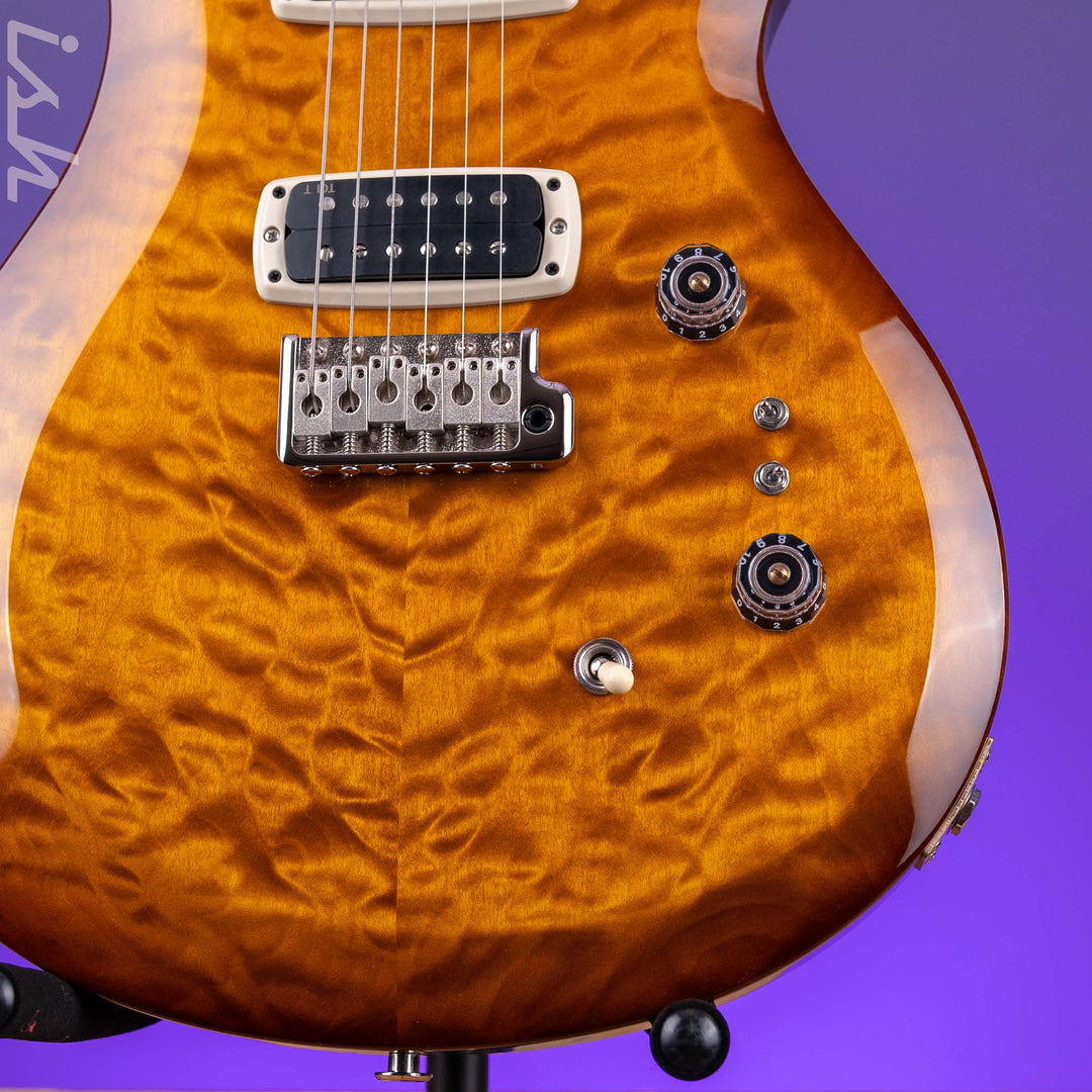 PRS S2 Custom 24-08 Quilt Amber Sunburst Ebony Fretboard