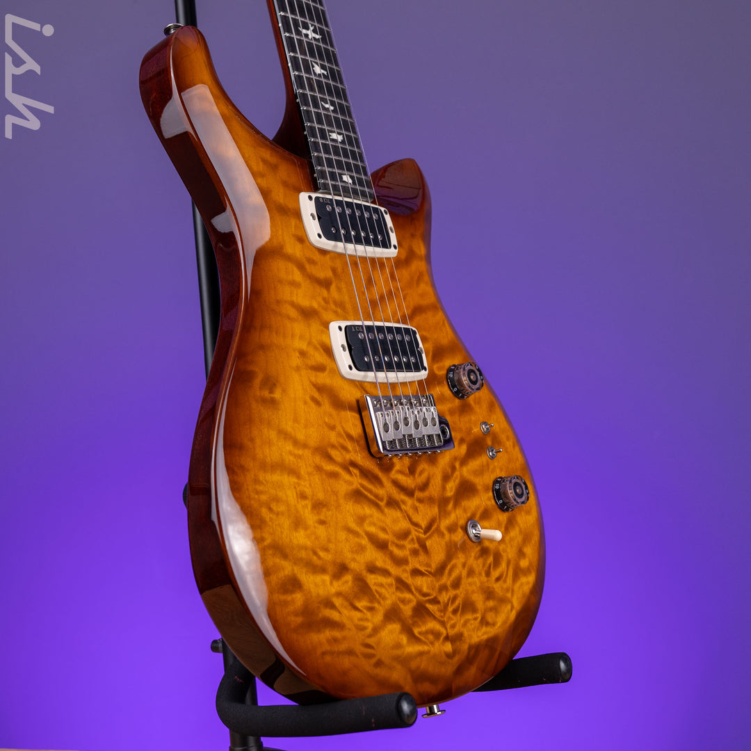 PRS S2 Custom 24-08 Quilt Amber Sunburst Ebony Fretboard