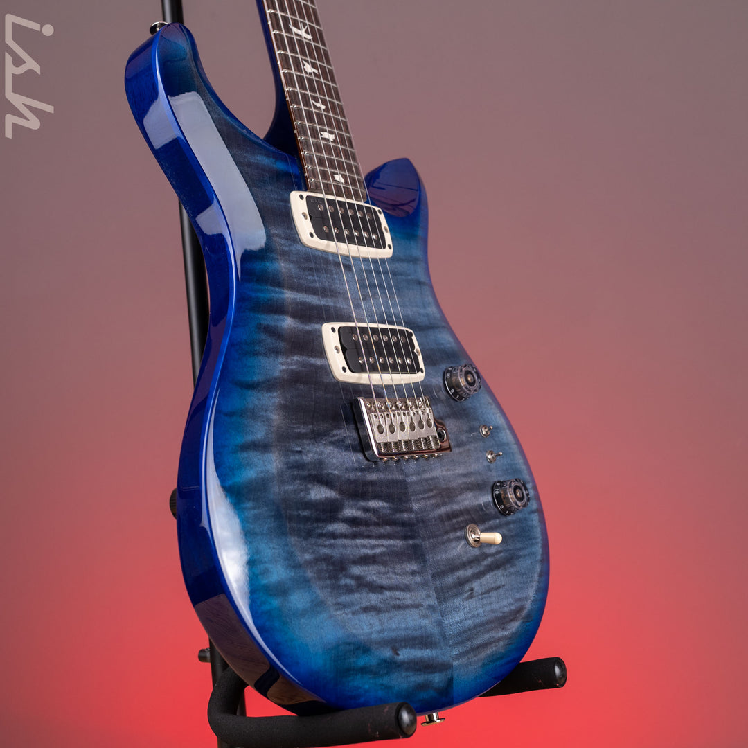 PRS S2 Custom 24-08 Faded Gray Black Blue Burst