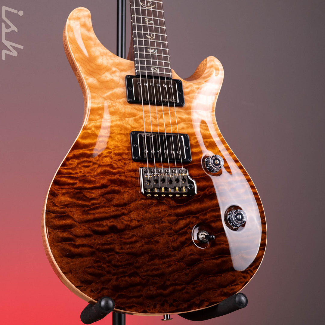 PRS Wood Library Custom 24 One-Piece 10-Top Quilt Amaretto Fade Ish 15th Anniversary