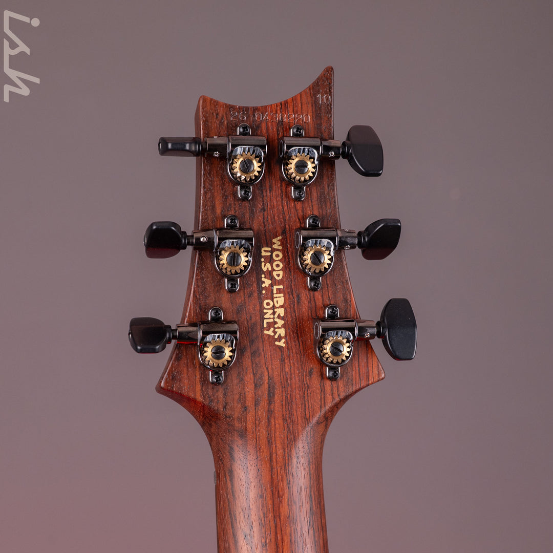 PRS Wood Library Custom 24 One-Piece 10-Top Quilt Amaretto Fade Ish 15th Anniversary