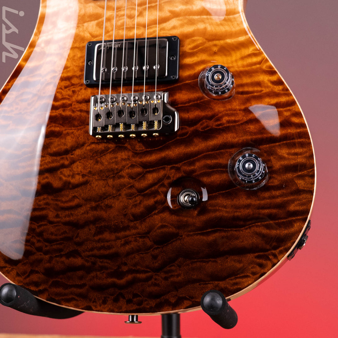 PRS Wood Library Custom 24 One-Piece 10-Top Quilt Amaretto Fade Ish 15th Anniversary