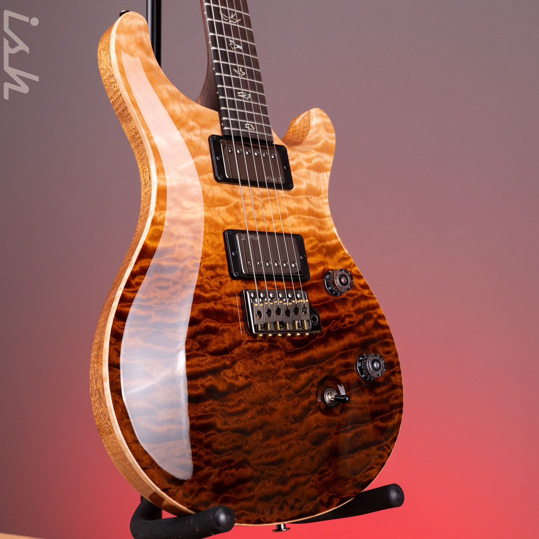 PRS Wood Library Custom 24 One-Piece 10-Top Quilt Amaretto Fade Ish 15th Anniversary