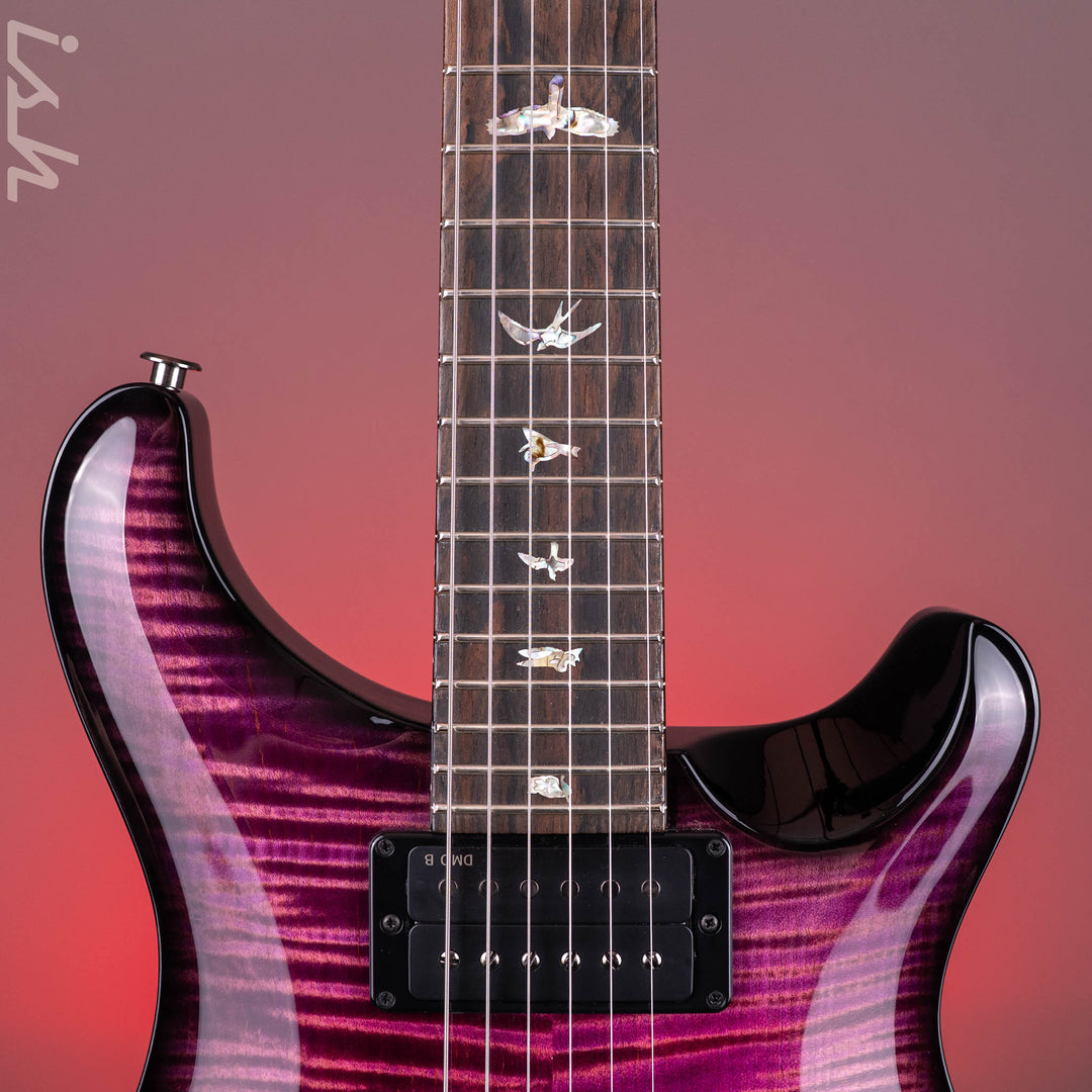 PRS Wood Library Custom 24-08 10-Top DMO Black Raspberry Smokeburst Custom Color