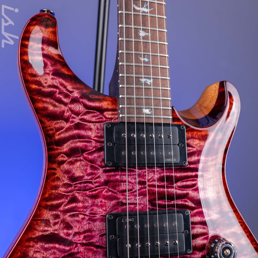 PRS Wood Library Custom 24-08 10-Top DMO Raspberry Red Burst Custom Color