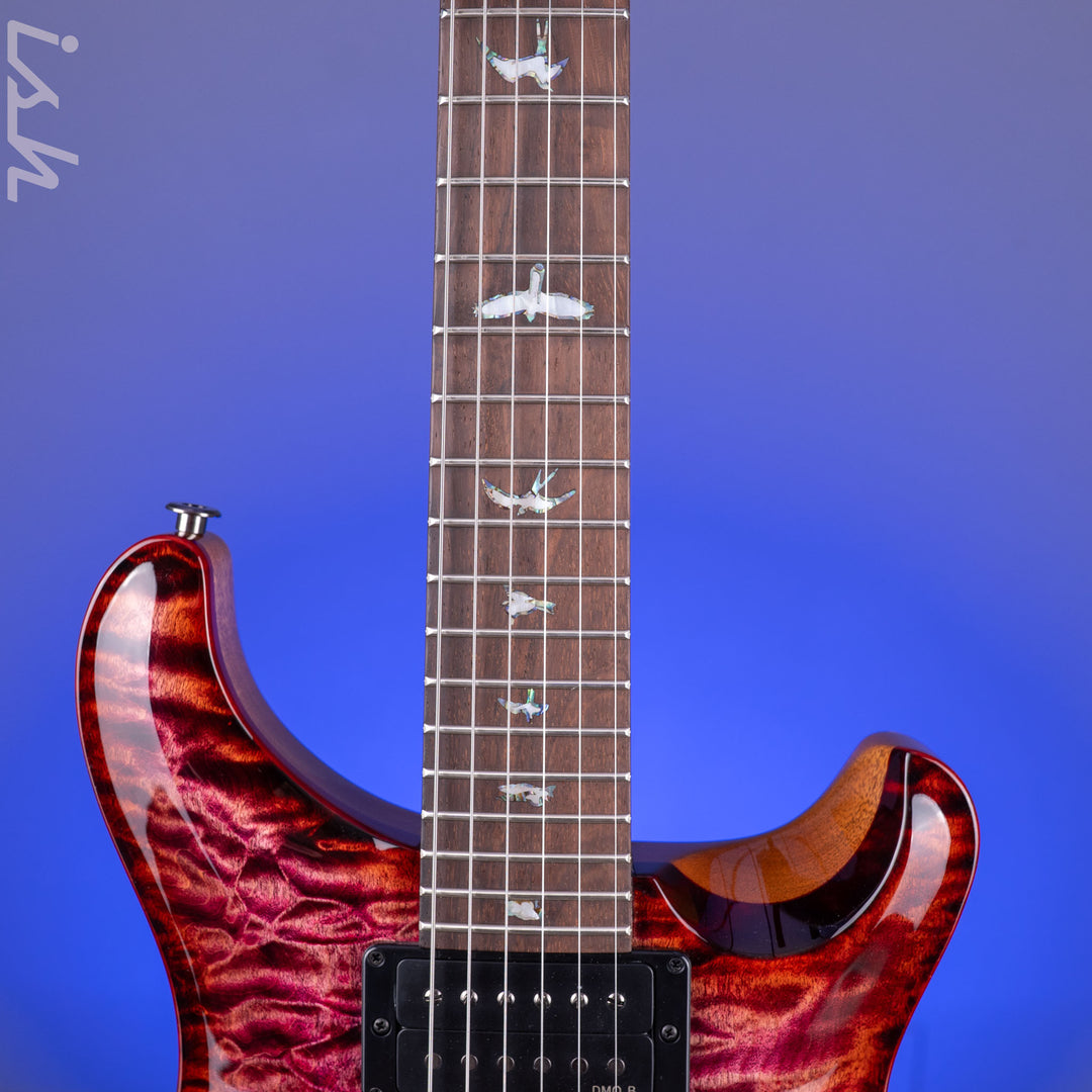 PRS Wood Library Custom 24-08 10-Top DMO Raspberry Red Burst Custom Color