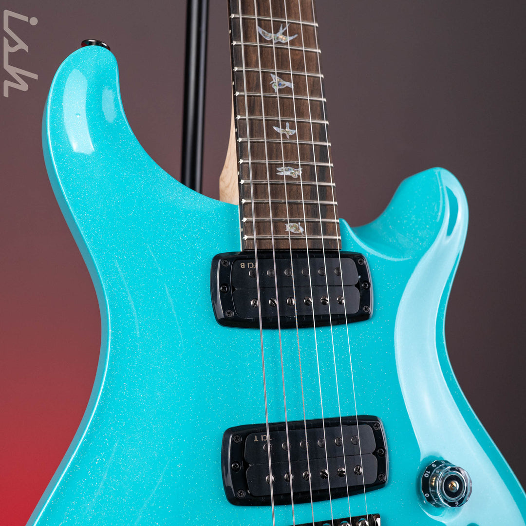 PRS Wood Library Custom 24-08 Mango Top Opaque Blue Holoflake