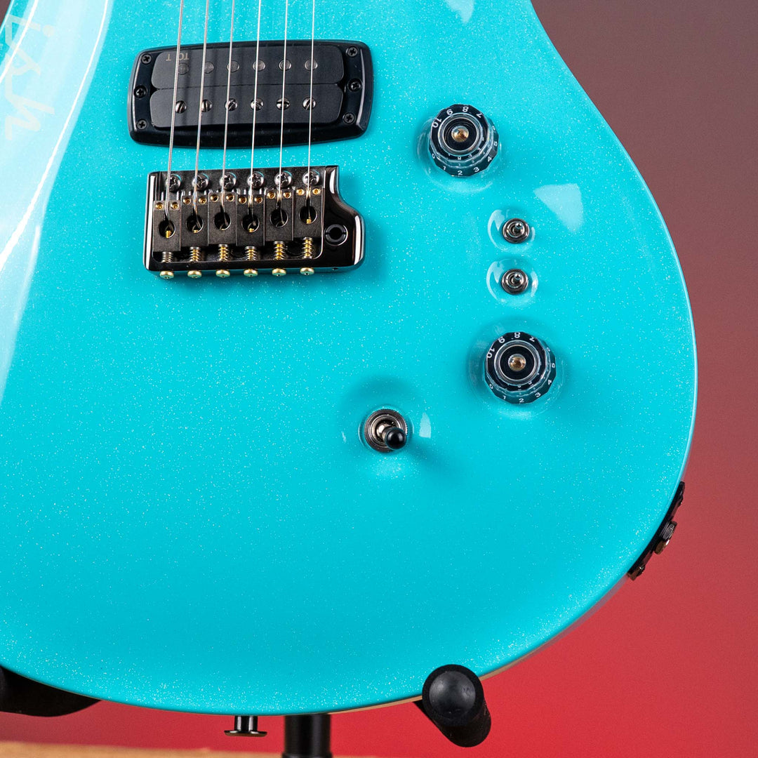 PRS Wood Library Custom 24-08 Mango Top Opaque Blue Holoflake