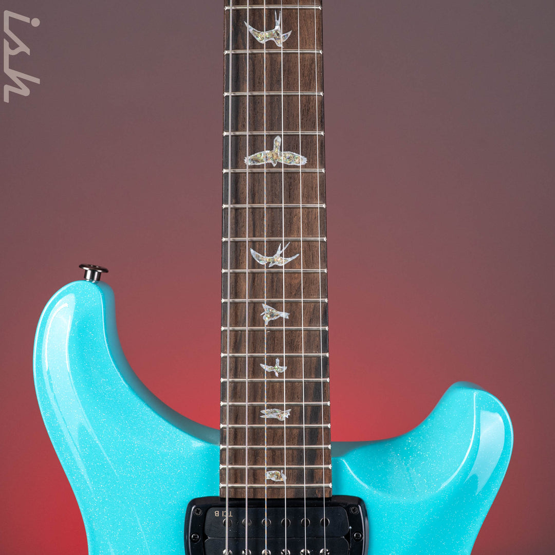 PRS Wood Library Custom 24-08 Mango Top Opaque Blue Holoflake