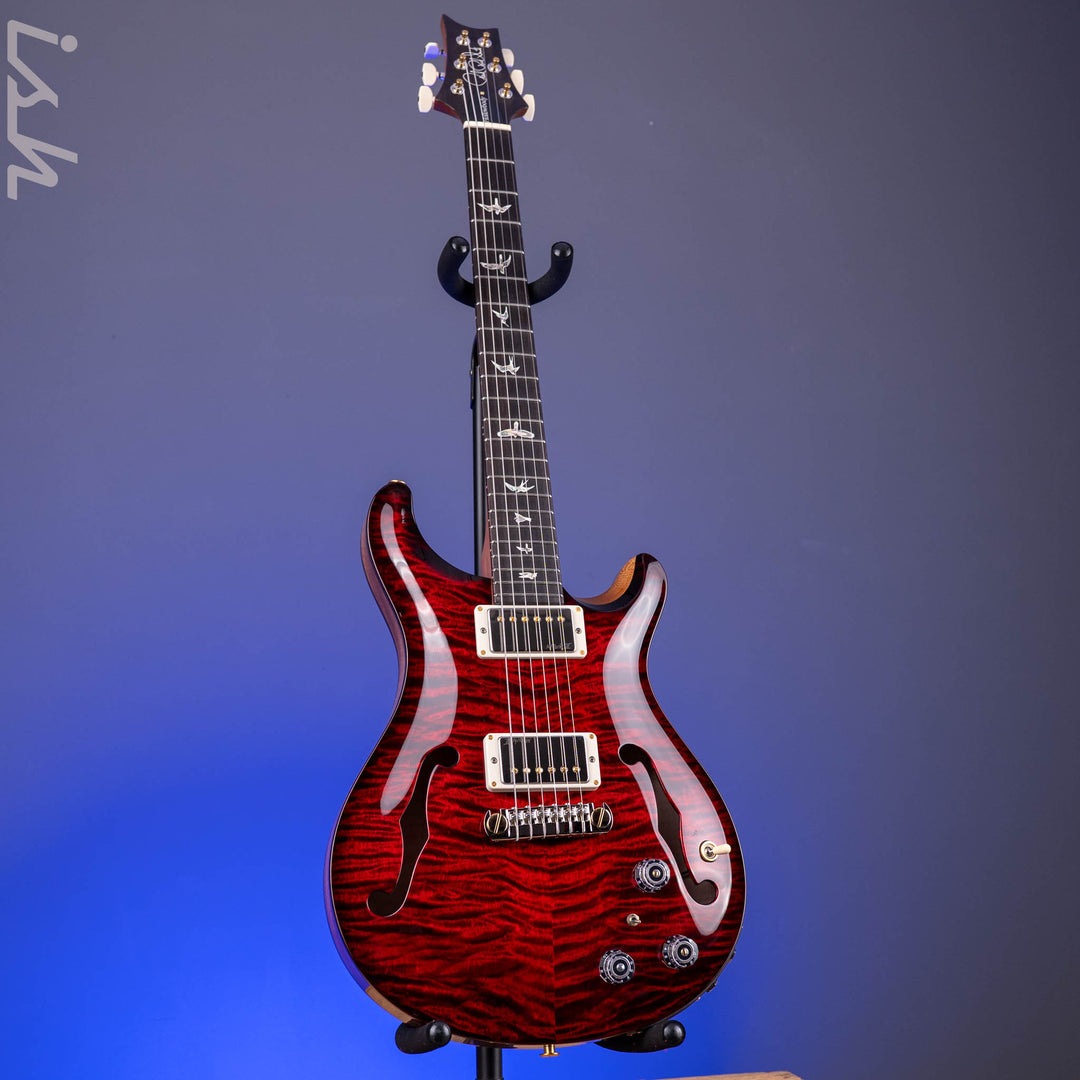 PRS Hollowbody II Piezo 10-Top Fire Red Smokeburst Custom Color