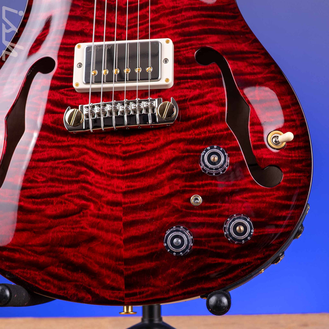PRS Hollowbody II Piezo 10-Top Fire Red Smokeburst Custom Color