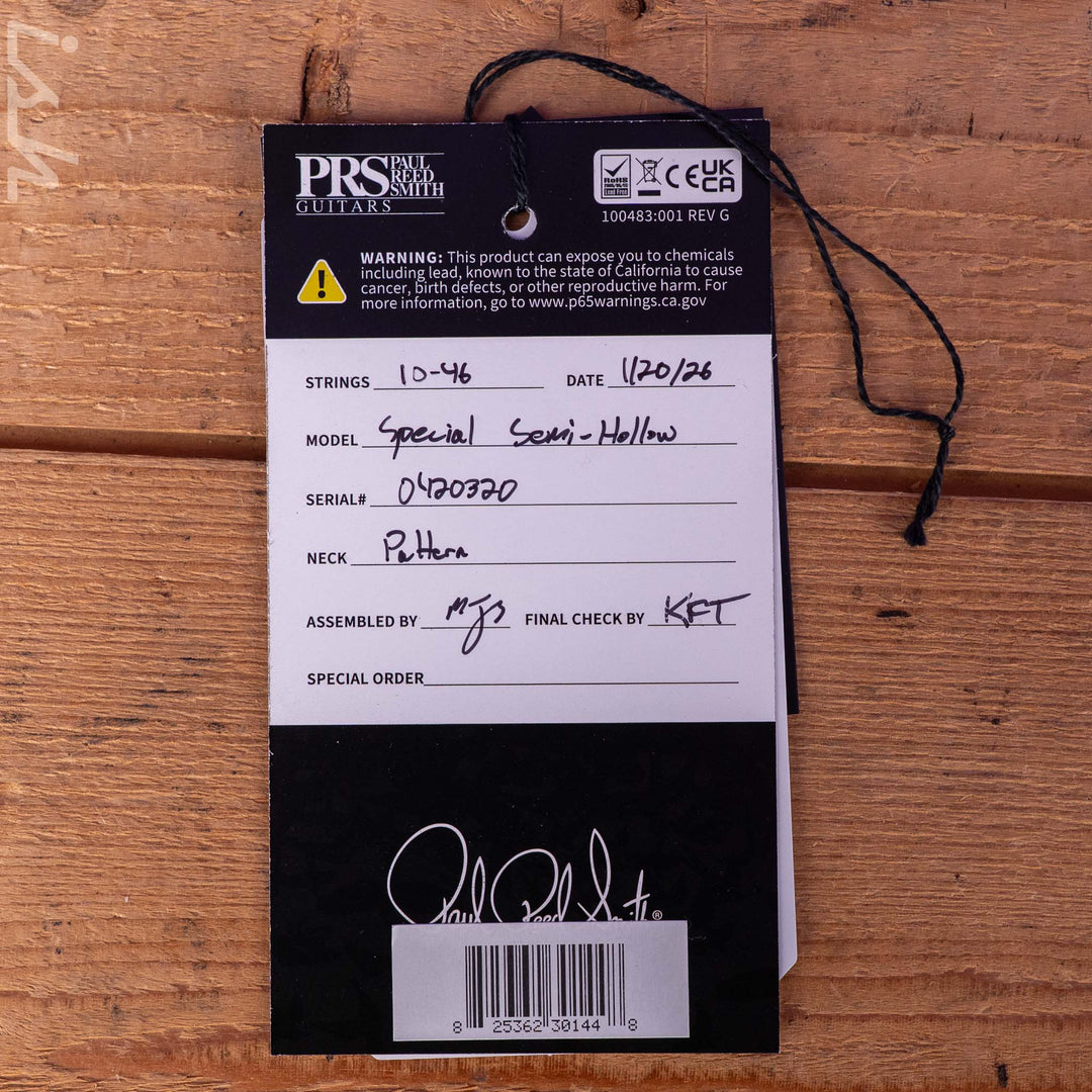 PRS Special Semi Hollow Sunburst Crackle Sprayer&
