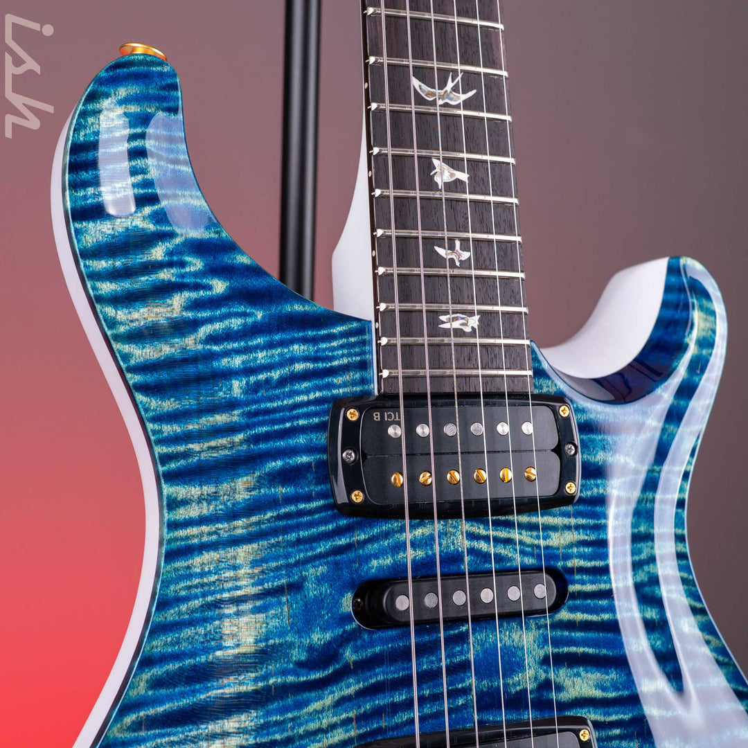 PRS Modern Eagle V 10-Top River Blue Pearl Back