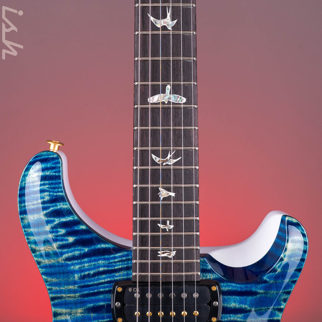 PRS Modern Eagle V 10-Top River Blue Pearl Back