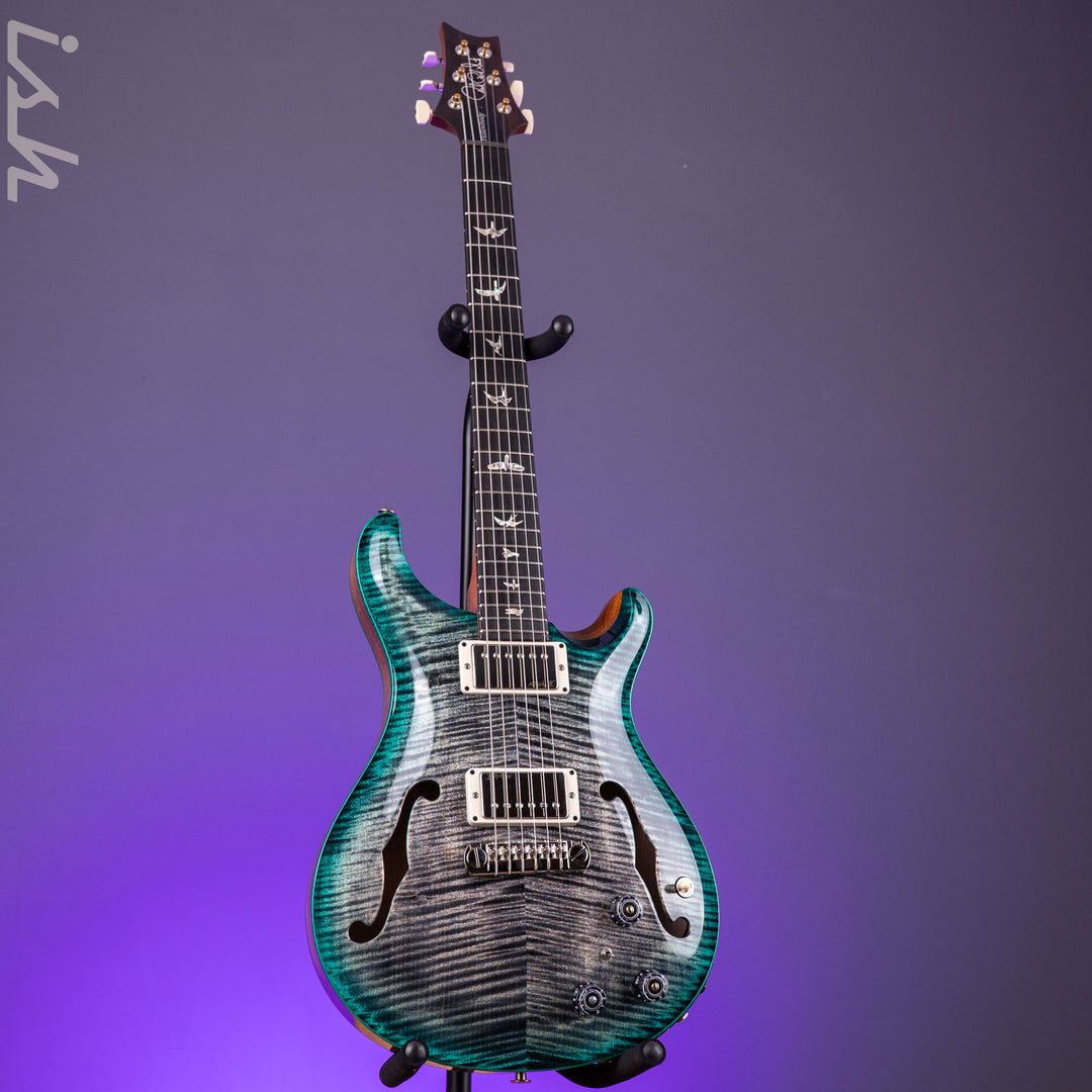PRS Hollowbody II Piezo Grey Black Turquoise Burst Custom Color