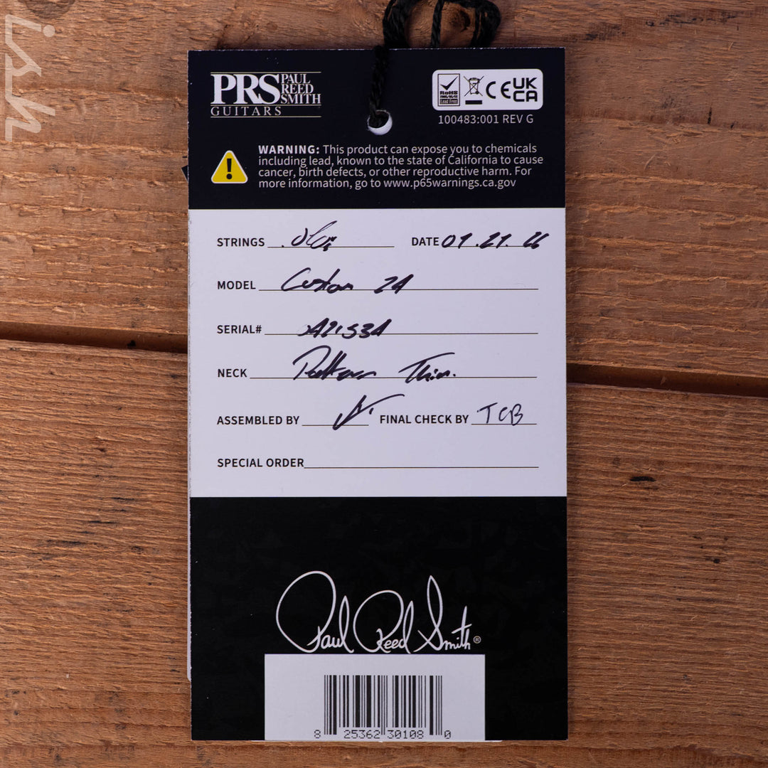 PRS Custom 24 Fire Holoflake Fade w/Matching Neck Sprayer&
