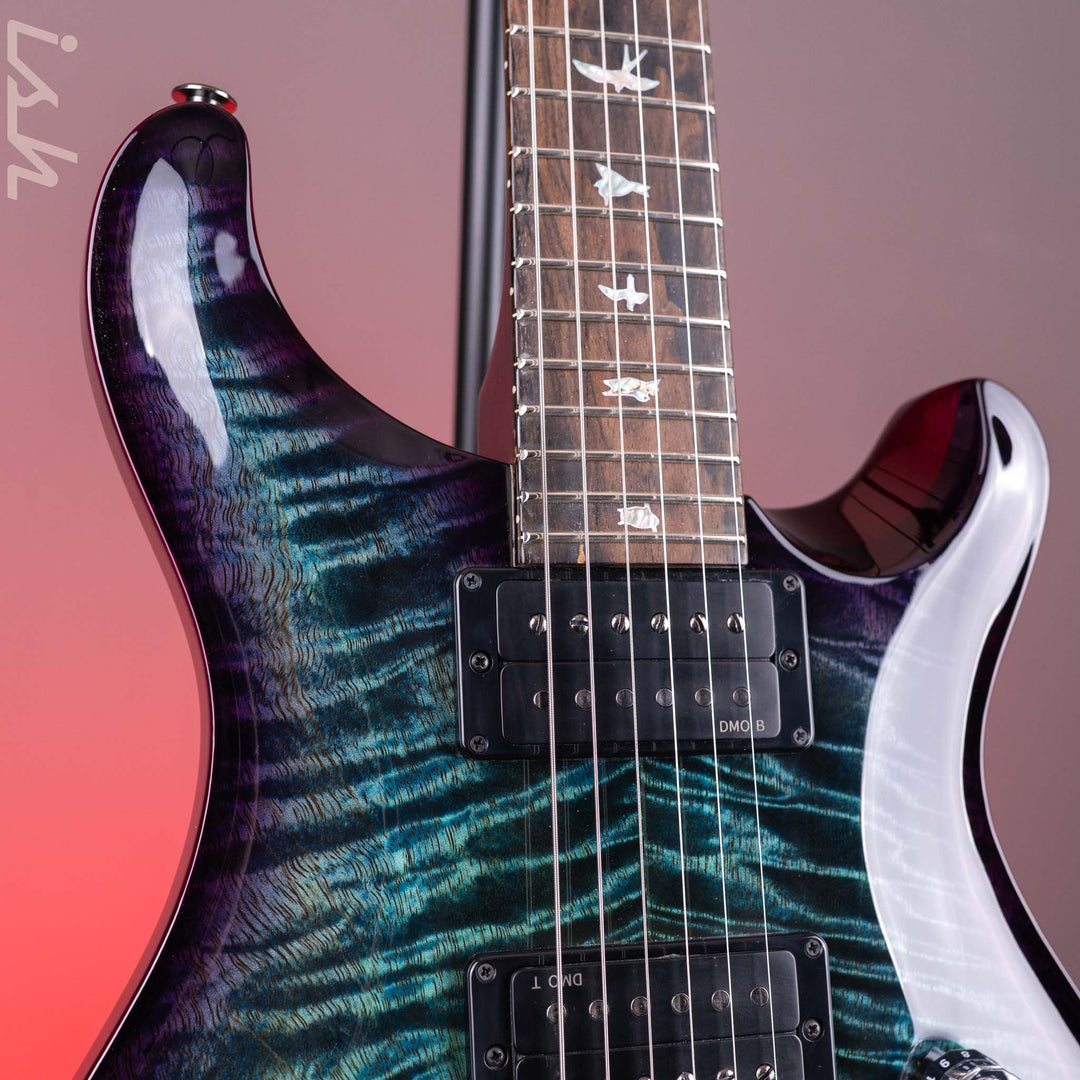 PRS Custom 24 Mango Top Limited Edition Faded Whale Blue with a Black Wrap Burst