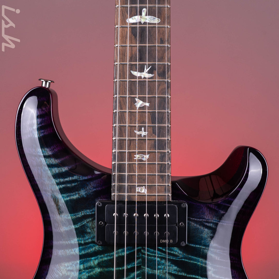 PRS Custom 24 Mango Top Limited Edition Faded Whale Blue with a Black Wrap Burst