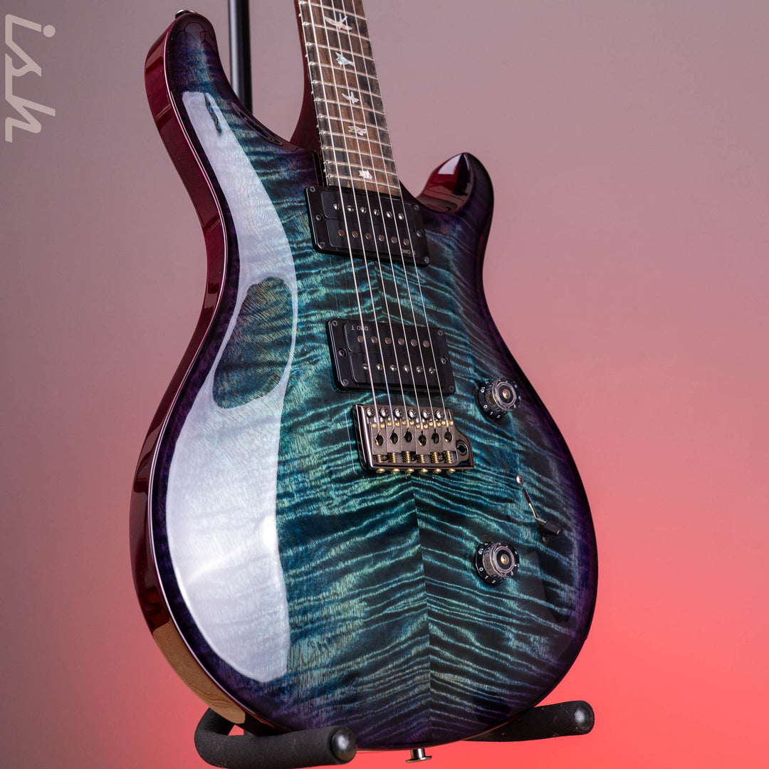 PRS Custom 24 Mango Top Limited Edition Faded Whale Blue with a Black Wrap Burst