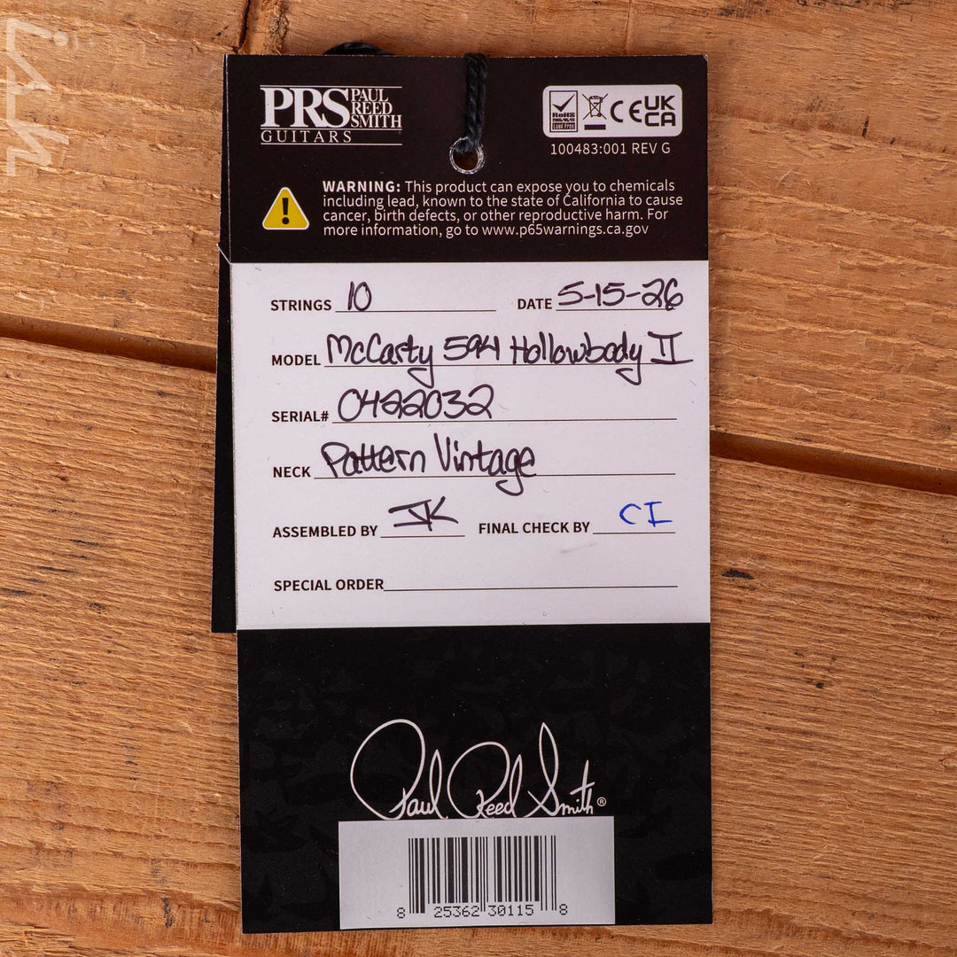 PRS McCarty Hollowbody 594 II Sprayer’s Choice Silver Holoflake
