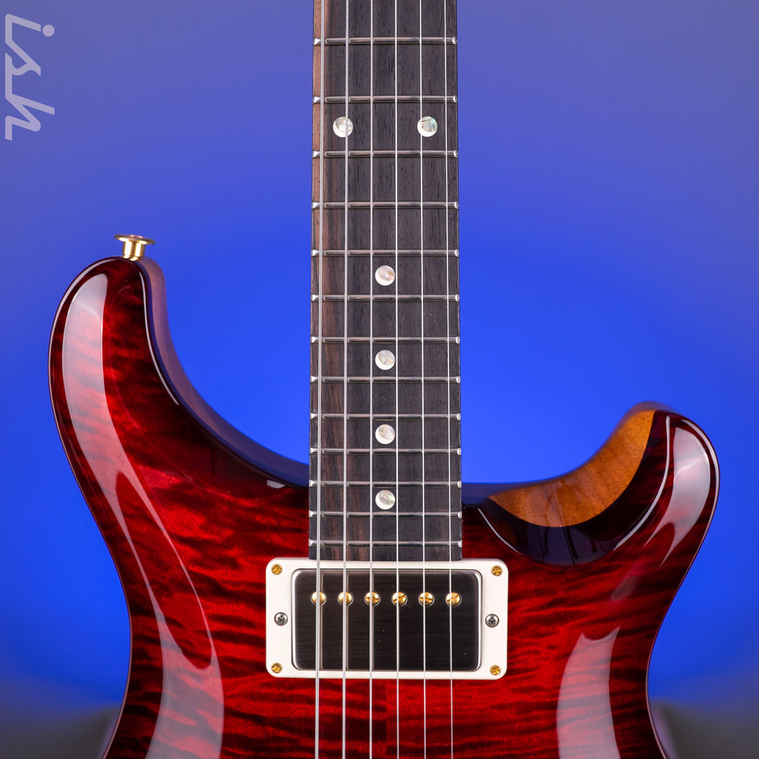 PRS DGT 10-Top Fire Red Fade Custom Color Solid Rosewood Neck