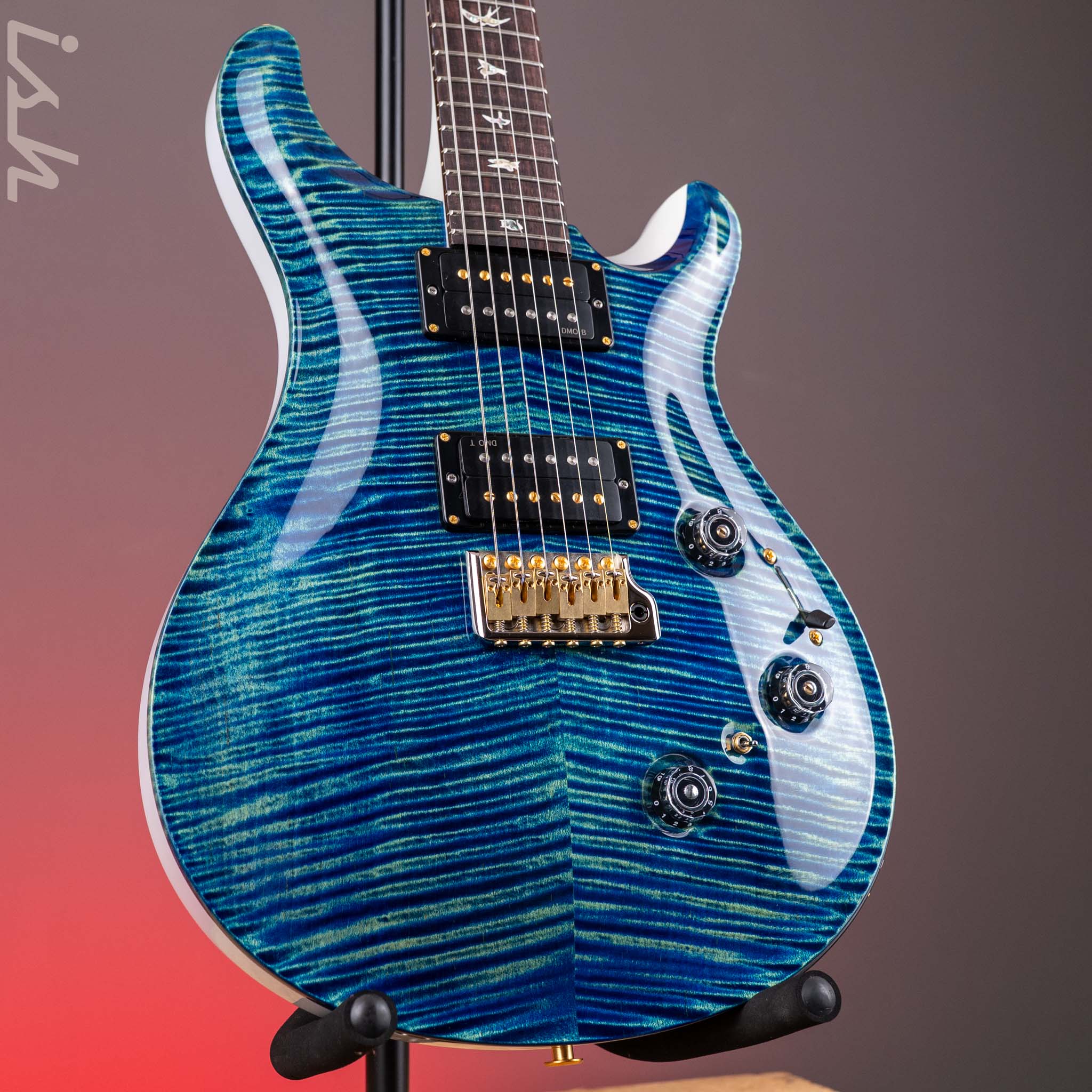 PRS Custom 24 Piezo 10-Top River Blue Pearl – Ish Guitars
