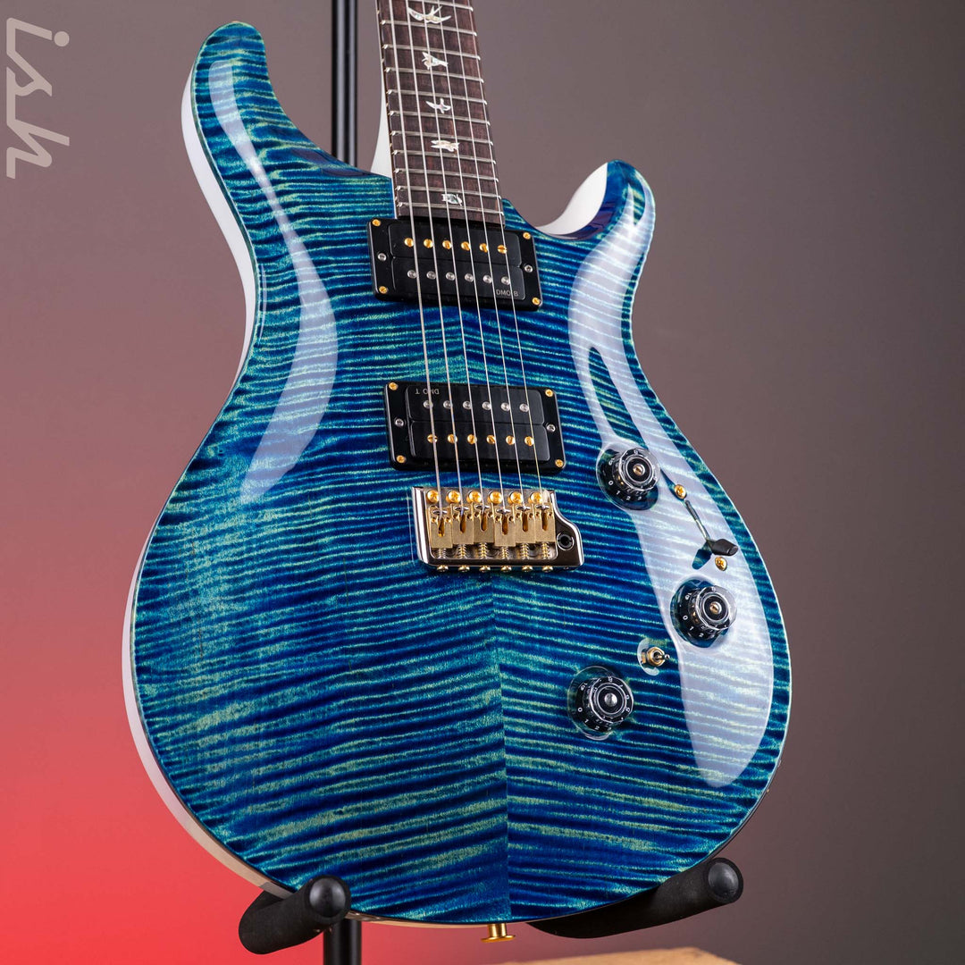 PRS Custom 24 Piezo 10-Top River Blue Pearl