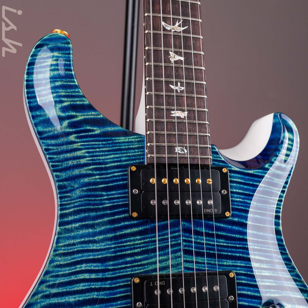 PRS Custom 24 Piezo 10-Top River Blue Pearl