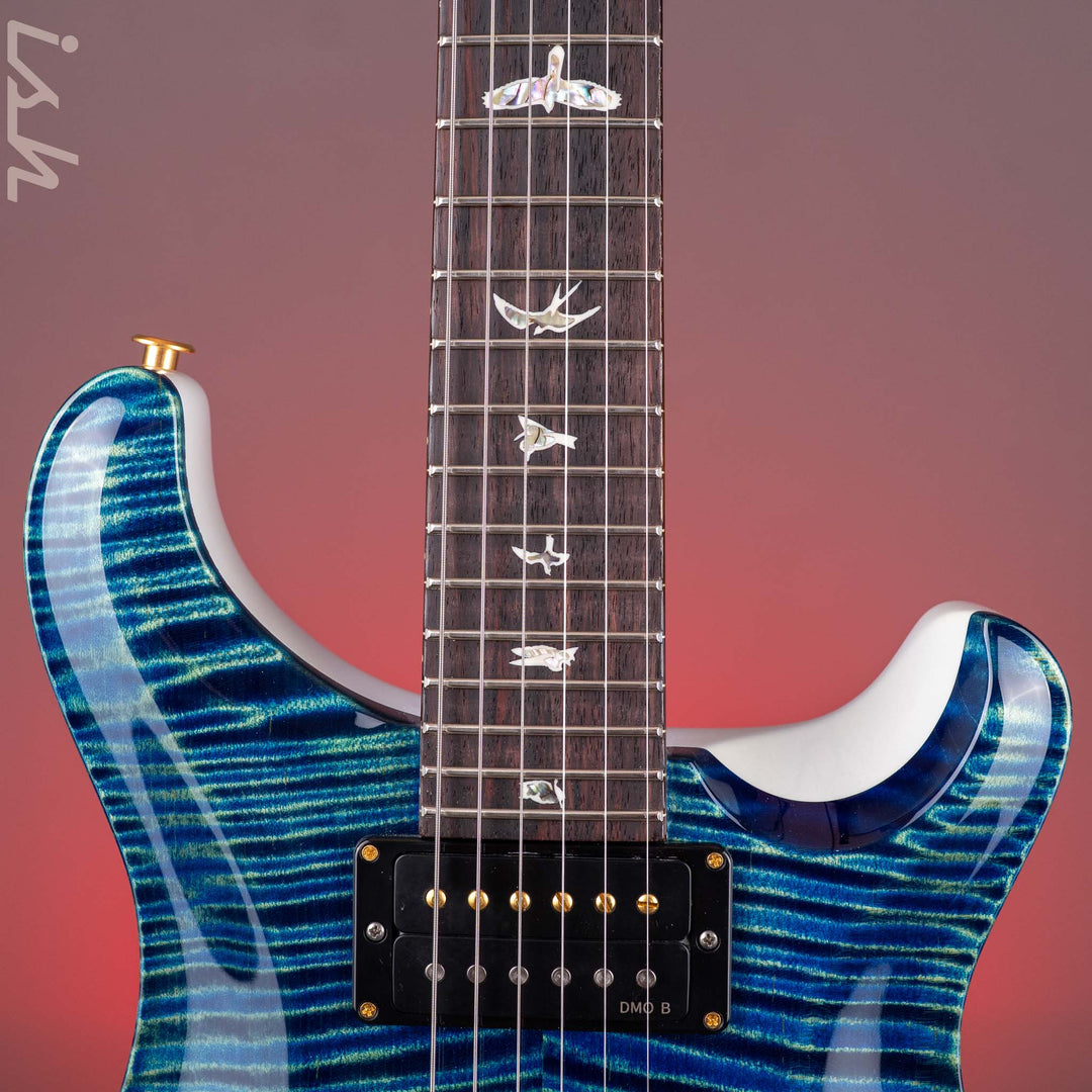 PRS Custom 24 Piezo 10-Top River Blue Pearl