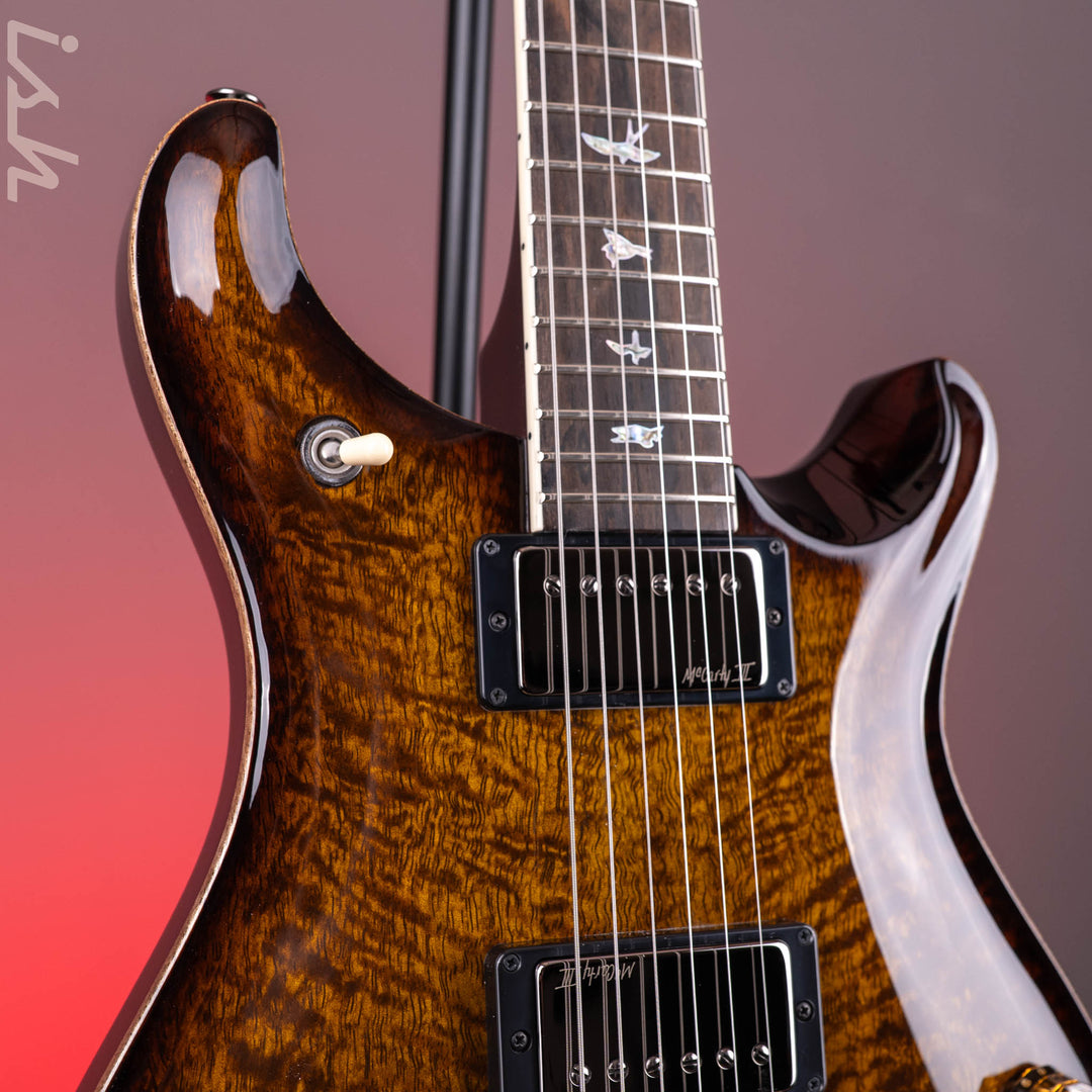 PRS McCarty 594 Mango Top Limited Edition Black Gold Burst (Natural Binding)