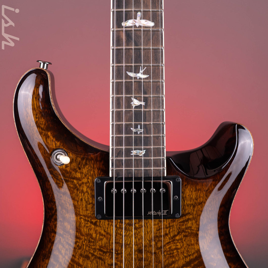 PRS McCarty 594 Mango Top Limited Edition Black Gold Burst (Natural Binding)